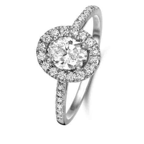 Bague solitaire Halo Beyond - 1 ct