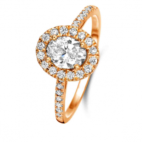 Bague solitaire Halo Beyond - 1 ct