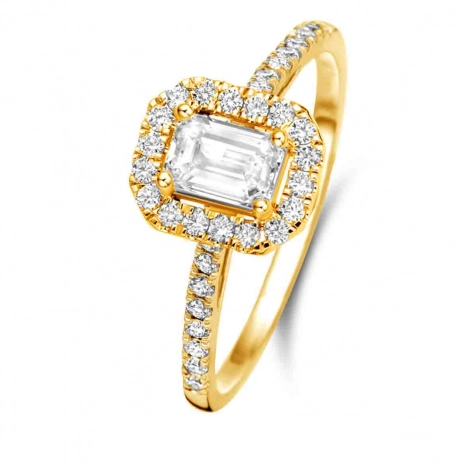 Bague solitaire Halo Beyond - 1 ct