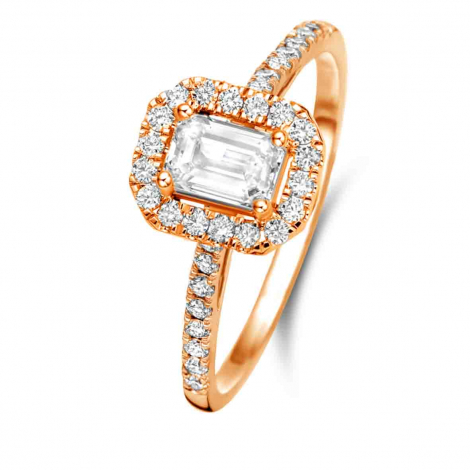 Bague solitaire Halo Beyond - 1 ct