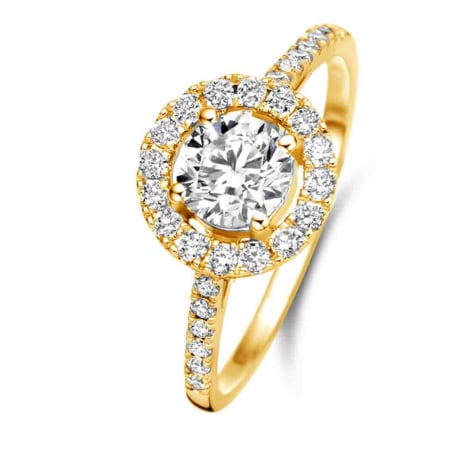 Bague solitaire Halo Beyond - 1 ct