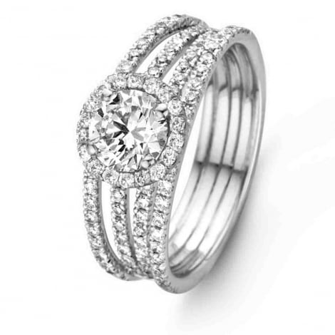 Bague solitaire Multiband - 0.5 ct