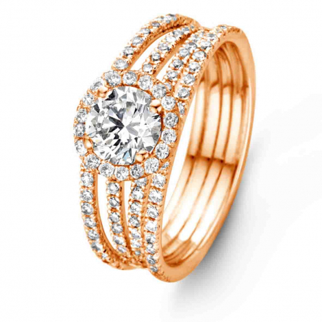 Bague solitaire Multiband - 0.5 ct
