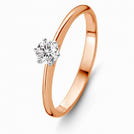 Bague solitaire signature -  0.18 carat 