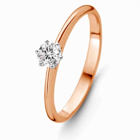 Bague solitaire signature -  0.18 ct  -  Diamant de Laboratoire
