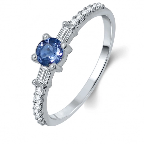 Bague Tanzanite et Diamants