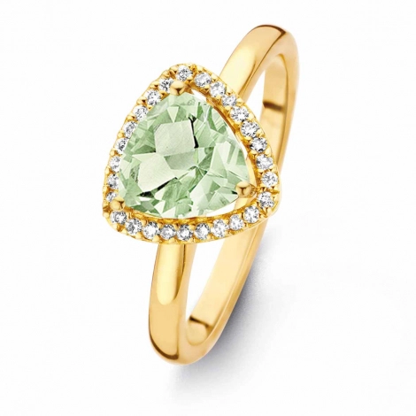 Bague prasiolite et diamants- One More