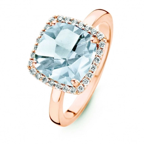 Bague Topaze Sky Blue et Diamants One More - Etna
