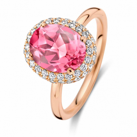 Bague Tourmaline rose et diamants  One More