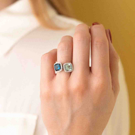 Bague Tourmaline Rose et Diamants One More - Etna