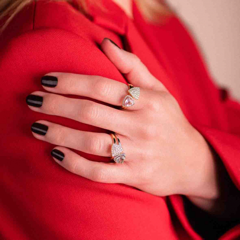 Bague Tourmaline Rose et Diamants One More - Etna