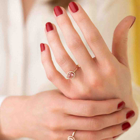 Bague Tourmaline rose One More - Etna