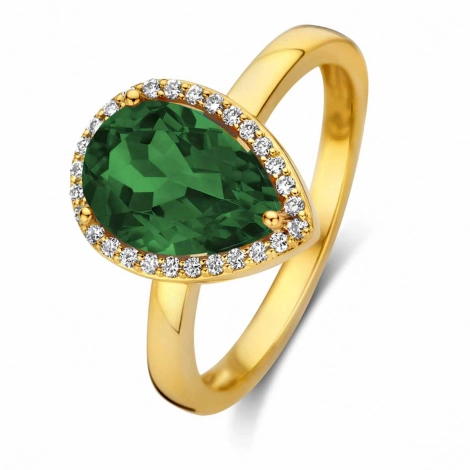 Bague Tourmaline verte et diamants - One More