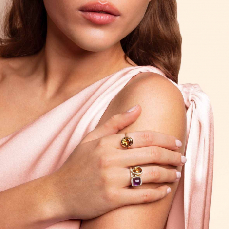 Bague Tourmaline verte et diamants - One More