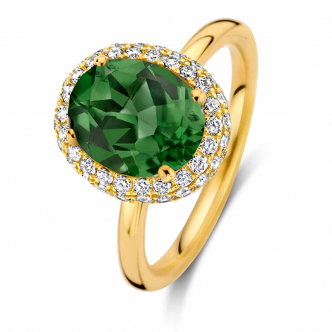 Bague Tourmaline verte et diamants - One More