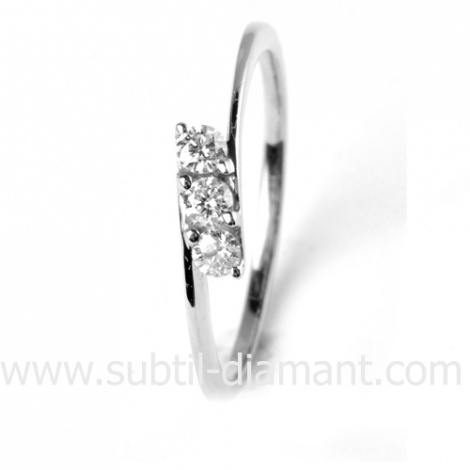 Bague trilogie diamant 