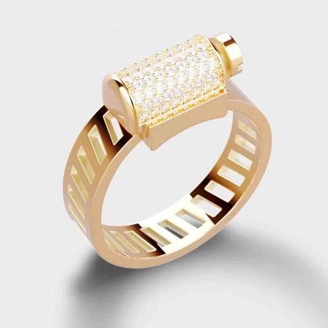 Bague Unknow Love Affair Diamants - Or Jaune