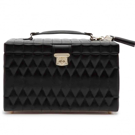 Bote  Bijoux de Voyage Wolf 1834 - Caroline Large Jewelry Case Noir
