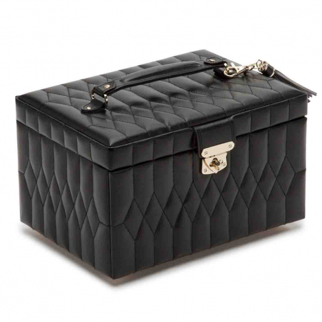 Bote  Bijoux de Voyage Wolf 1834 - Caroline Medium Jewelry Case - Noir