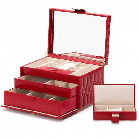 Boîte à Bijoux de Voyage Wolf 1834 - Caroline Medium Jewelry Case - Rouge