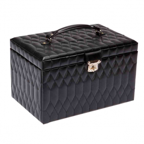 Bote  Bijoux de Voyage Wolf 1834 - Caroline XLarge Jewelry Case- Noir