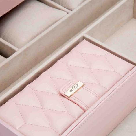 Bote  Bijoux de Voyage Wolf 1834 - Caroline XLarge Jewelry Case- Quartz Rose