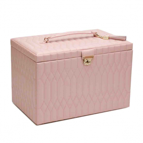 Bote  Bijoux de Voyage Wolf 1834 - Caroline XLarge Jewelry Case- Quartz Rose