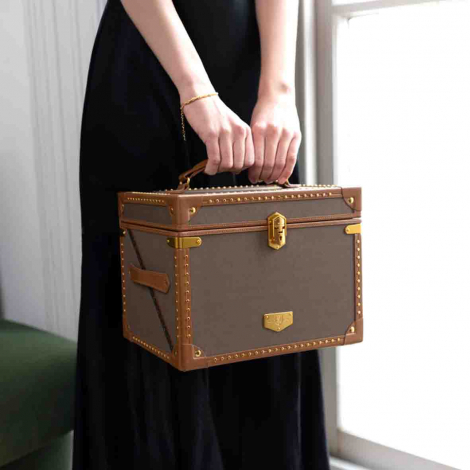 Bote  Bijoux de Voyage Wolf 1834 - Ida Trunk Jewellery Box - Kaki