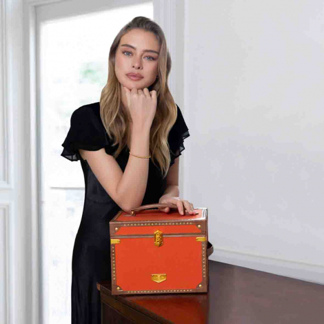 Bote  Bijoux de Voyage Wolf 1834 - Ida Trunk Jewellery Box - Orange