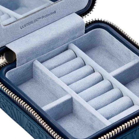 Bo�te � Bijoux de Voyage Wolf 1834 - Wolf X Liberty Small Travel Jewellery Zip Case - Bleu