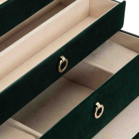 Bote  Bijoux de Voyage Wolf 1834 - Zoe Medium Jewelry Box - Forest Green