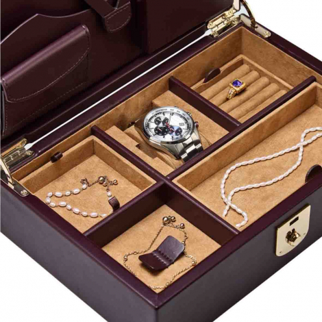 Bote  Bijoux et Montres Wolf 1834 - Philipp Watch and Jewellery Lifestyle Box - Chestnut