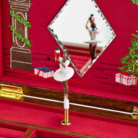 Bo�te � Bijoux Musical Wolf 1834 - Ballet Musical Jewellery Box - Nutcracker Walnut Wood