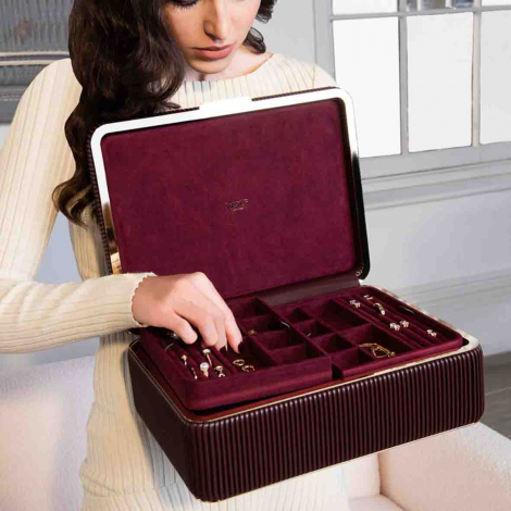 Bote  Bijoux Wolf 1834 - Bella Large Jewellery Box - Bordeaux