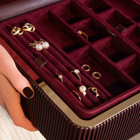 Bote  Bijoux Wolf 1834 - Bella Large Jewellery Box - Bordeaux