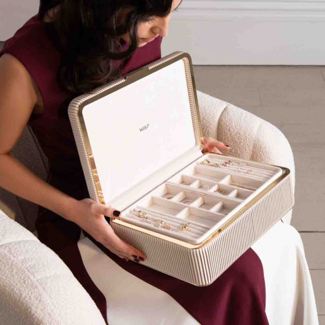 Bote  Bijoux Wolf 1834 - Bella Large Jewellery Box - Mocha