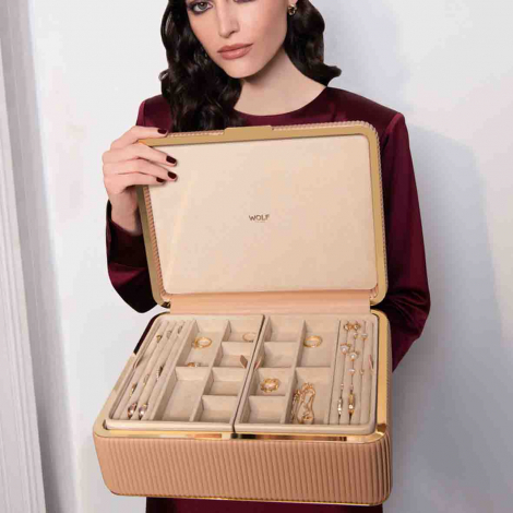 Bote  Bijoux Wolf 1834 - Bella Large Jewellery Box - Mocha