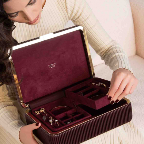 Bote  Bijoux Wolf 1834 - Bella Medium Jewellery Box - Bordeaux