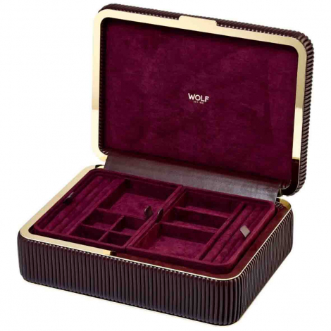Bote  Bijoux Wolf 1834 - Bella Medium Jewellery Box - Bordeaux