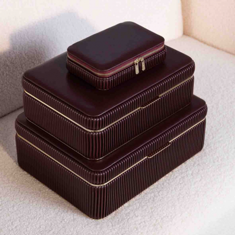 Bote  Bijoux Wolf 1834 - Bella Medium Jewellery Box - Bordeaux