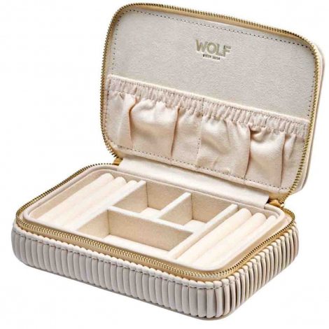Bote  Bijoux Wolf 1834 - Bella Zip Case- Bone