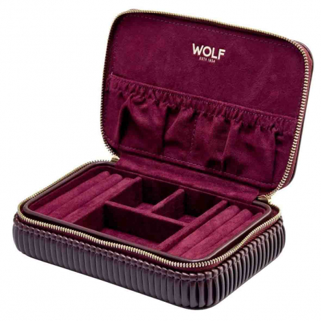 Bote  Bijoux Wolf 1834 - Bella Zip Case- Bordeaux