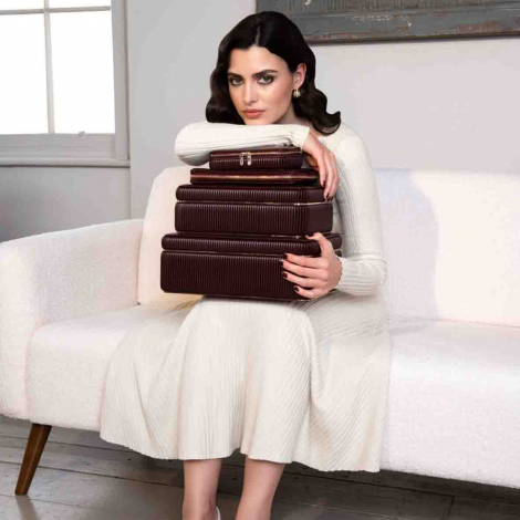 Bote  Bijoux Wolf 1834 - Bella Zip Case- Bordeaux