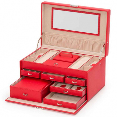 Bote  Bijoux Wolf 1834 - Heritage Large Jewellery Box - Rouge