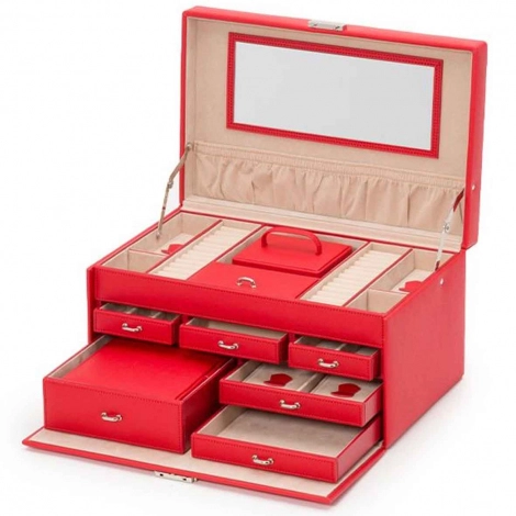 Bote  Bijoux Wolf 1834 - Heritage Large Jewellery Box - Rouge