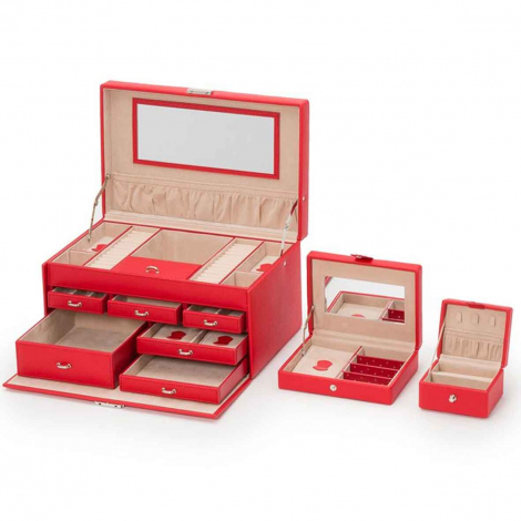 Bote  Bijoux Wolf 1834 - Heritage Large Jewellery Box - Rouge