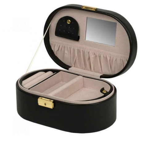 Bote  Bijoux Wolf 1834 - Heritage Oval Jewellery Box - Noir