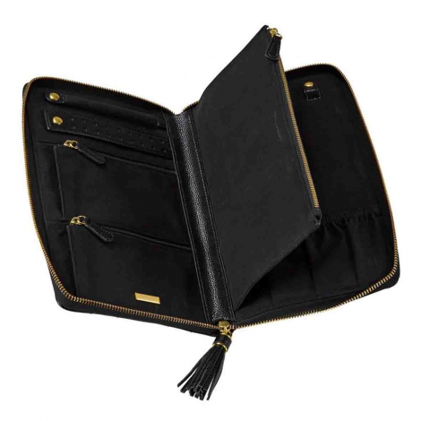 Bo�te � Bijoux Wolf 1834 - Lauren Large Portfolio - Noir