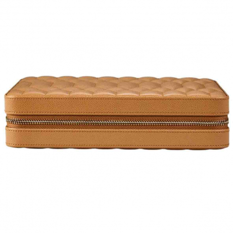 Bo�te � Bijoux Wolf 1834 - Lauren Large Zip Case - Caramel