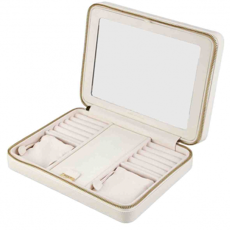 Bo�te � Bijoux Wolf 1834 - Lauren Large Zip Case - Ivoire